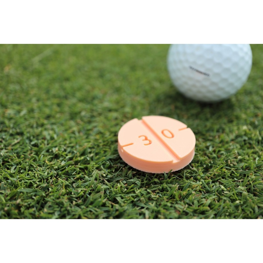 Novelty "Caddy Addy" Golf Ball Marker | Orange 30mg Pill Style - Funny Golf Gift - Picture 6 of 8